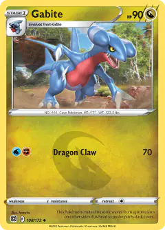 Gabite Uncommon card from Brilliant Stars