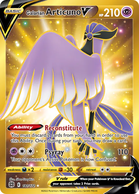 Galarian Articuno V Rare Secret