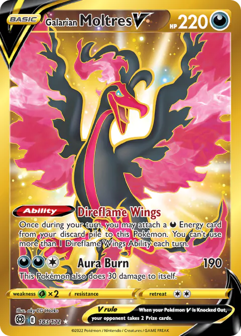 Galarian Moltres V Rare Secret