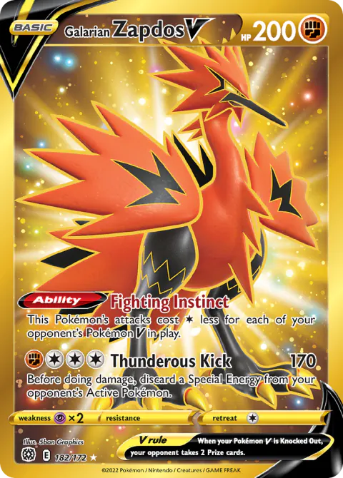 Galarian Zapdos V Rare Secret