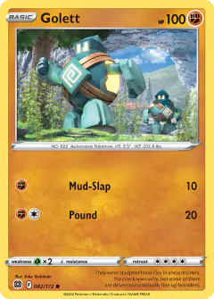 Golett Common card from Brilliant Stars