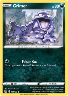 Grimer Common card from Brilliant Stars