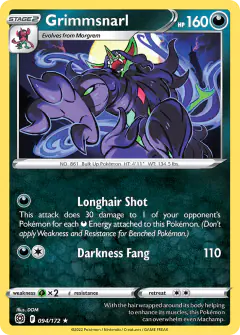 Grimmsnarl Rare card from Brilliant Stars