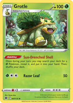 Grotle Uncommon card from Brilliant Stars