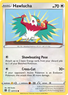 Hawlucha Common card from Brilliant Stars