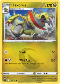 Haxorus Rare card from Brilliant Stars