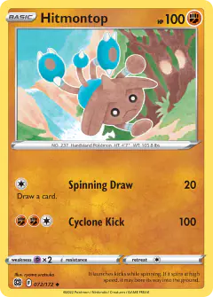Hitmontop Uncommon card from Brilliant Stars