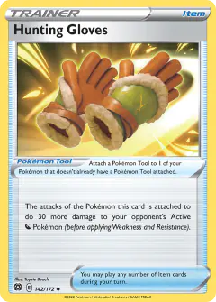 Hunting Gloves Uncommon card from Brilliant Stars
