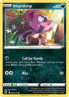 Impidimp Common card from Brilliant Stars