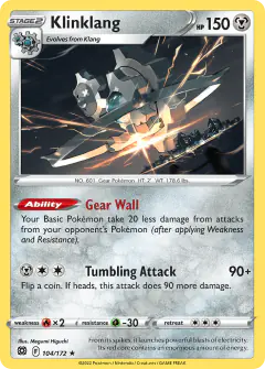 Klinklang Rare card from Brilliant Stars