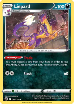 Liepard Rare card from Brilliant Stars