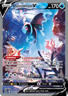 Lumineon V Rare Ultra card from Brilliant Stars