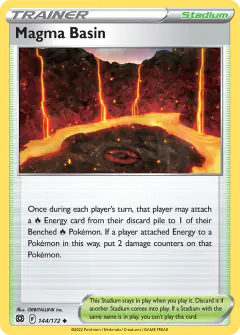 Magma Basin Uncommon card from Brilliant Stars