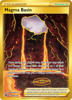 Magma Basin Rare Secret card from Brilliant Stars