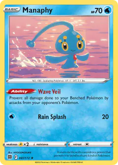Manaphy Rare card from Brilliant Stars