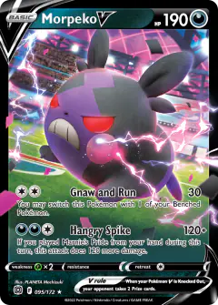 Morpeko V Rare Holo V card from Brilliant Stars