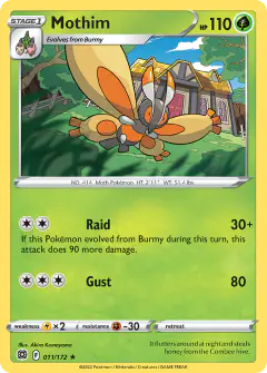 Mothim Rare card from Brilliant Stars
