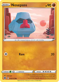Nosepass Common card from Brilliant Stars