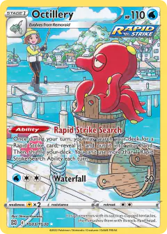Octillery Trainer Gallery Rare Holo card from Brilliant Stars