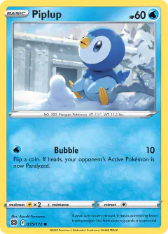 Piplup Common card from Brilliant Stars