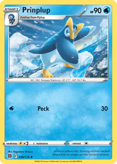 Prinplup Uncommon card from Brilliant Stars