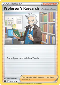 Professor's Research Rare Holo card from Brilliant Stars