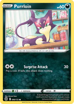 Purrloin Common card from Brilliant Stars