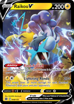 Raikou V Rare Holo V card from Brilliant Stars