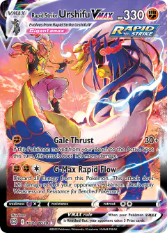 Rapid Strike Urshifu VMAX Rare Holo VMAX card from Brilliant Stars