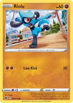 Riolu Common card from Brilliant Stars