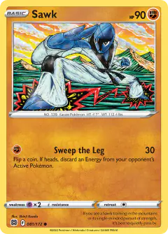 Sawk Common card from Brilliant Stars