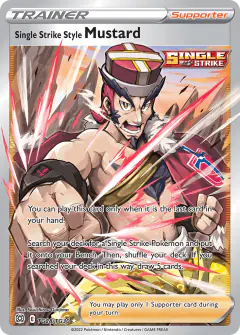 Single Strike Style Mustard Rare Ultra card from Brilliant Stars