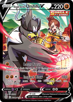 Single Strike Urshifu V Rare Holo V card from Brilliant Stars