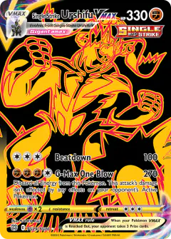 Single Strike Urshifu VMAX Rare Secret card from Brilliant Stars