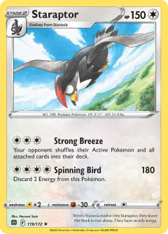 Staraptor Rare card from Brilliant Stars