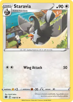 Staravia Uncommon card from Brilliant Stars