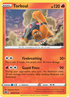 Torkoal Uncommon card from Brilliant Stars