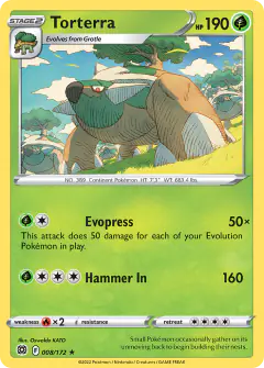 Torterra Rare Holo card from Brilliant Stars