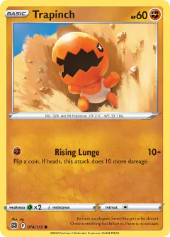 Trapinch Common card from Brilliant Stars