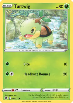 Turtwig Common card from Brilliant Stars