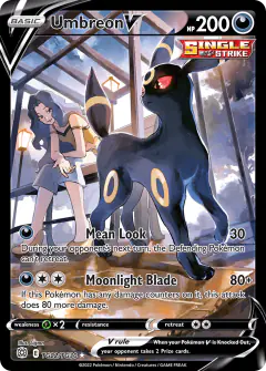 Umbreon V Rare Holo V card from Brilliant Stars