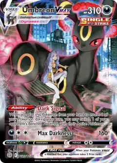 Umbreon VMAX Rare Holo VMAX card from Brilliant Stars