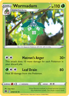 Wormadam Rare card from Brilliant Stars