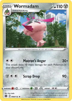Wormadam Rare card from Brilliant Stars