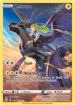 Zekrom Trainer Gallery Rare Holo card from Brilliant Stars