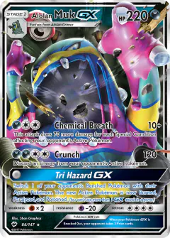 Alolan Muk-GX Rare Holo GX card from Burning Shadows