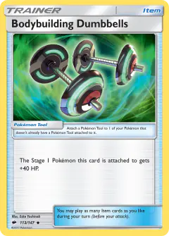 Bodybuilding Dumbbells Uncommon card from Burning Shadows