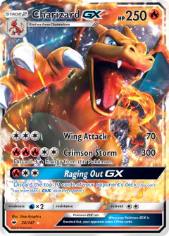 Charizard-GX Rare Holo GX card from Burning Shadows