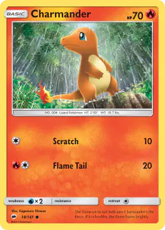Charmander Common card from Burning Shadows