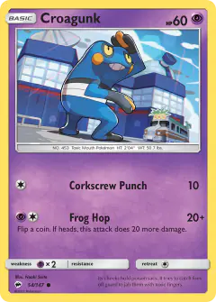 Croagunk Common card from Burning Shadows